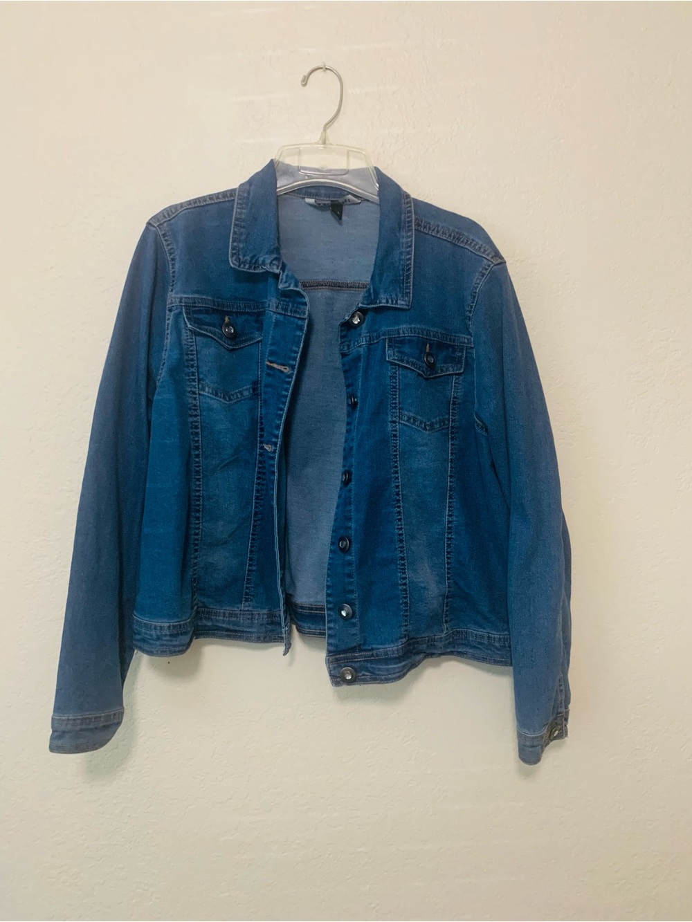 Baccini Medium Blue Denim Jacket with Button Front
